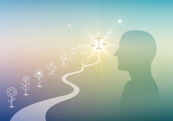 Depicting journey to self-awareness and emotional control.
