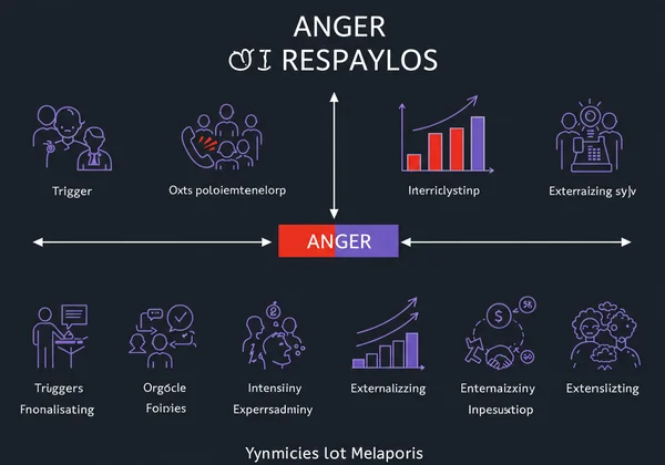 Memvisualkan pencetus kemarahan, keamatan, dan gaya ekspresi.
